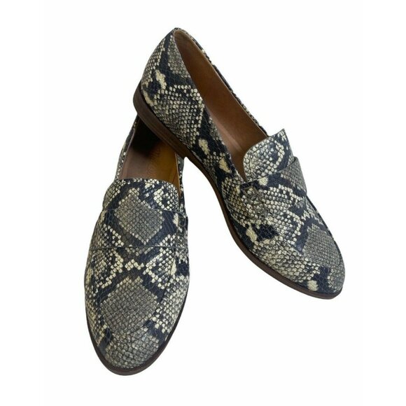 Madewell Shoes - Madewell Stamped Snake Python Alex Leather Loafer Size 5